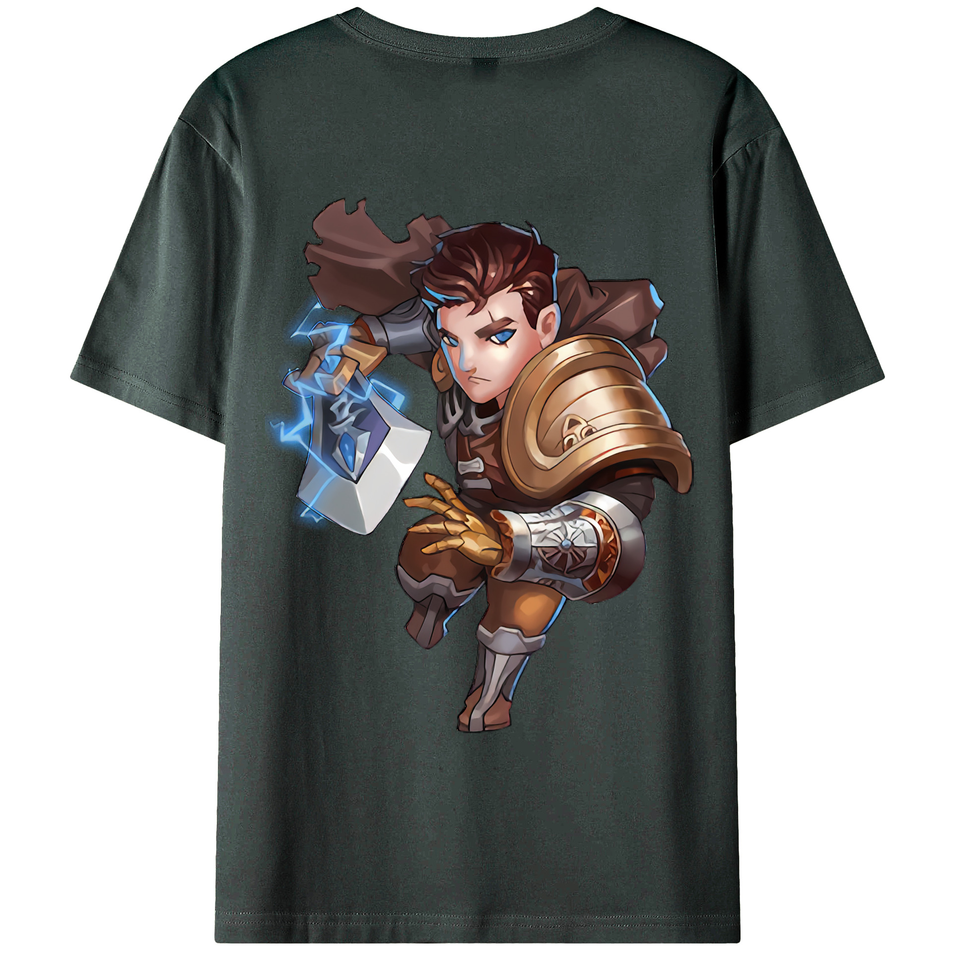 （画像用） リーグ・オブ・レジェンド League of Legends LOL 綿100％ メンズ半袖Tシャツ（バックプリント） 通気性